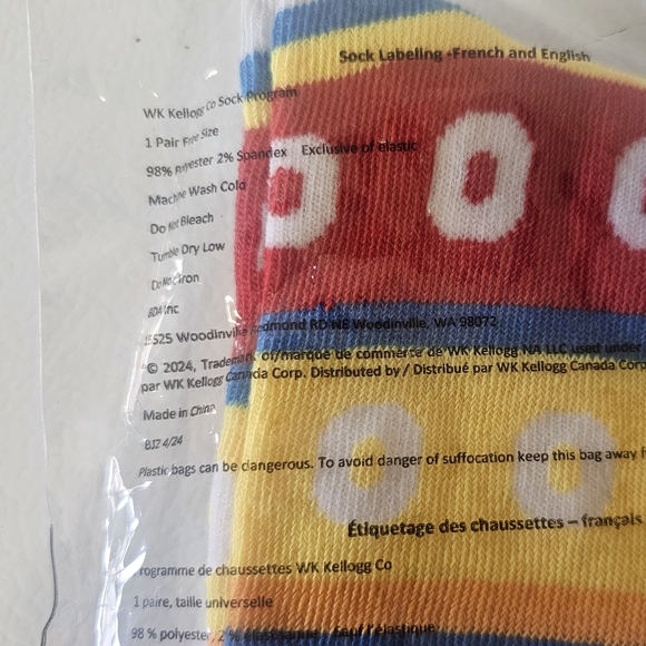 Kellogg's Cereal Socks Set of 2 NIP - Picture 6 of 6